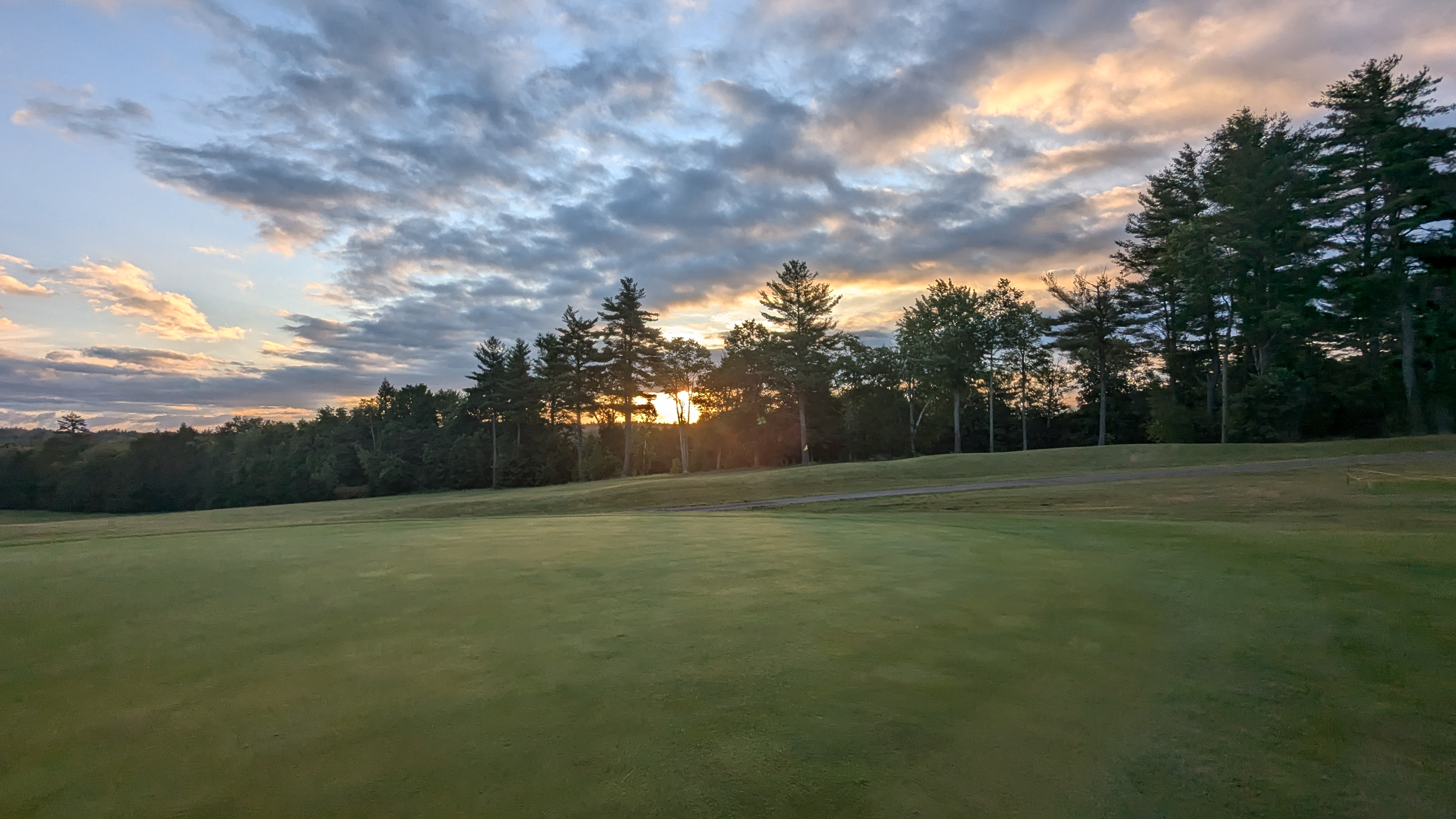 Golf course at sunrise